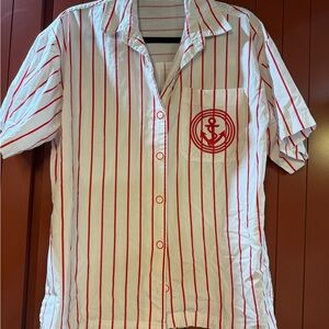 Vintage Nautical Button Up Shirt